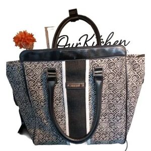 Nine West Black and White Travel Bag with Many Compartments
